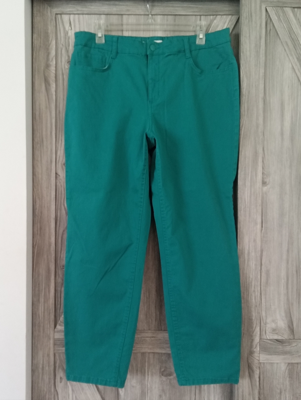 Jones New York Green Stretch Cotton Jeans 16